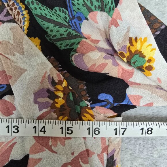 By Anthropologie Womens Long Sleeve Tiered V-Neck Tunic Boho Flowy Mini Dress - Picture 10 of 12